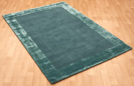Asiatic ascot aqua blue Blue Living Room Wool Rug.