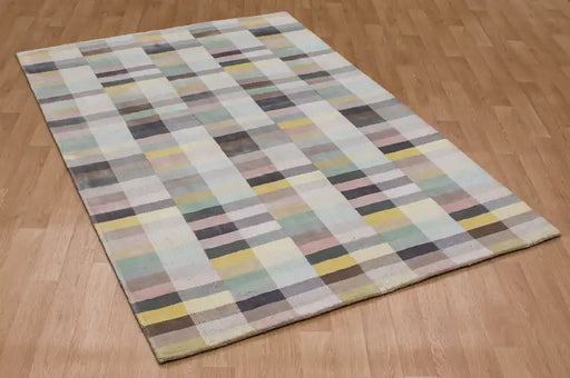 Asiatic deco pastel Multicoloured Living Room Geometric Rug.