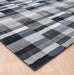 Asiatic deco graphite Grey Living Room Geometric Rug.