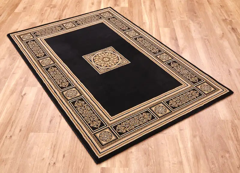 Mastercraft da vinci 057 0801 3333 Black Living Room  Rug.