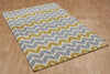 Asiatic arlo ar06 chevron lemon grey Grey, Yellow  Geometric Rug.