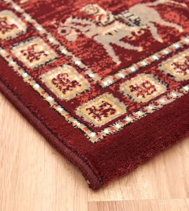 Mastercraft noble art 65106 390 pazyryk red Red Living Room  Rug.