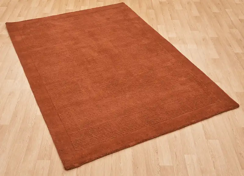 Asiatic york york terracotta Orange Living Room Wool Rug.