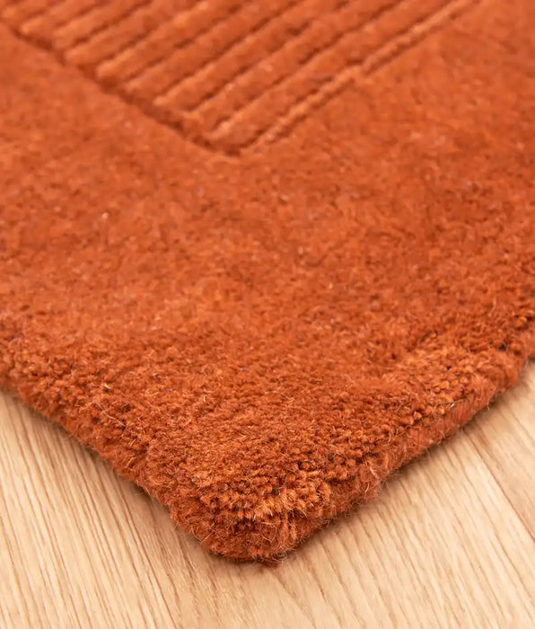 Asiatic york york terracotta Orange Living Room Wool Rug.