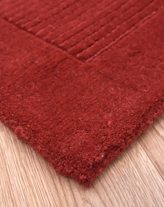 Asiatic york york poppy Red Living Room Wool Rug.