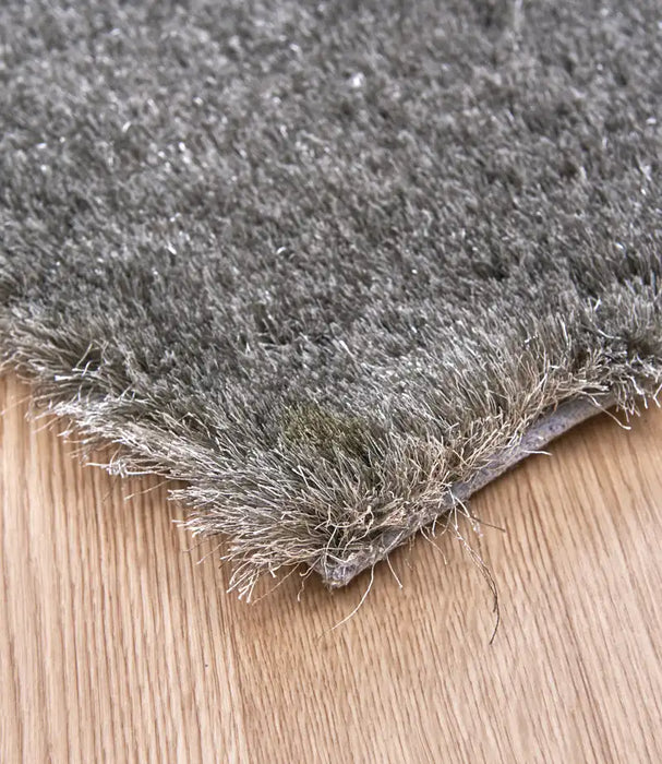 Asiatic whisper tungsten Grey Living Room Shaggy Rug.