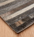 Asiatic gaucho stripe dark grey Grey  Geometric Rug.
