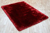 Asiatic plush plush red Red Living Room Shaggy Rug.