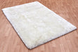 Asiatic plush plush white Ivory Living Room Shaggy Rug.
