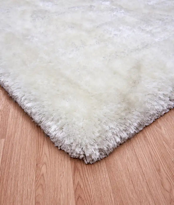 Asiatic plush plush white Ivory Living Room Shaggy Rug.