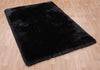 Asiatic plush black Black Living Room Shaggy Rug.