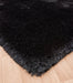 Asiatic plush black Black Living Room Shaggy Rug.