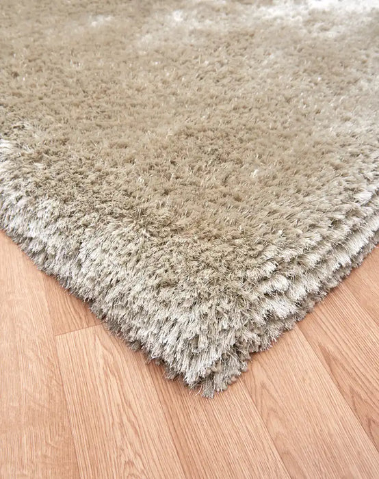 Asiatic plush pearl Ivory Living Room Shaggy Rug.