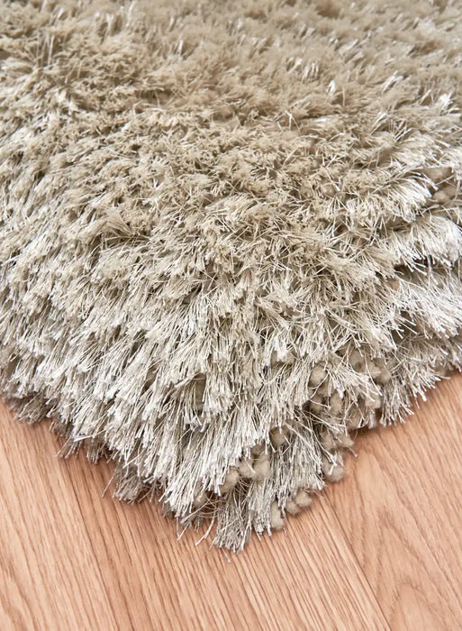 Asiatic plush pearl Ivory Living Room Shaggy Rug.