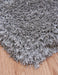 Asiatic plush plush silver Grey Living Room Shaggy Rug.