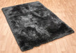 Asiatic plush plush slate Grey Living Room Shaggy Rug.