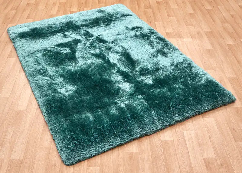Asiatic plush plush ocean Blue, Green Living Room Shaggy Rug.