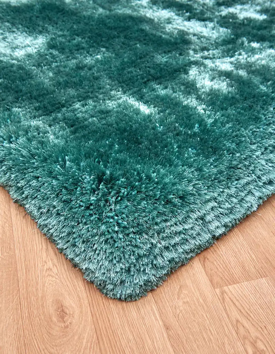 Asiatic plush plush ocean Blue, Green Living Room Shaggy Rug.