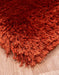 Asiatic plush plush rust Orange Living Room Shaggy Rug.