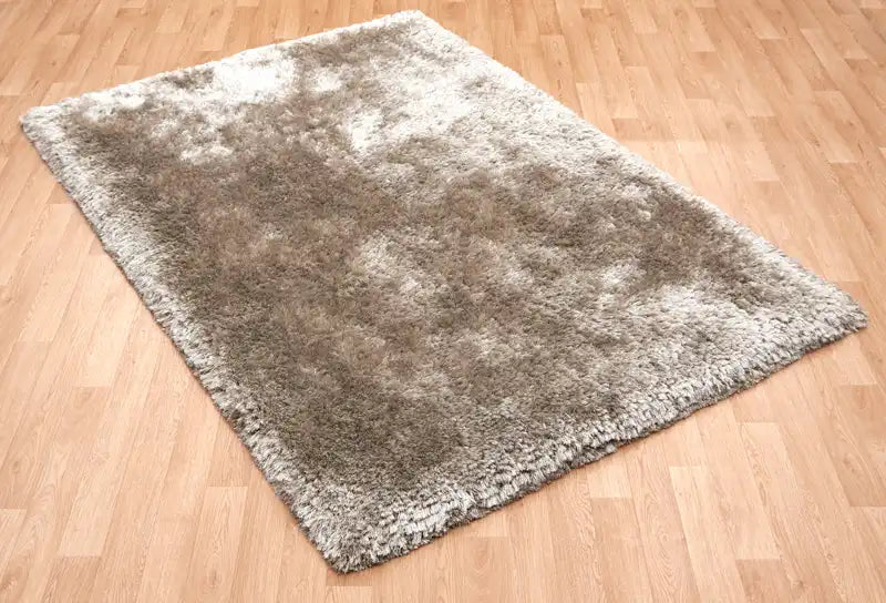 Asiatic plush plush sand Beige Living Room Shaggy Rug.