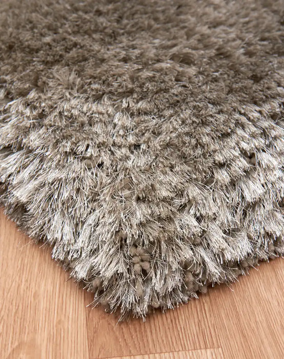 Asiatic plush plush sand Beige Living Room Shaggy Rug.