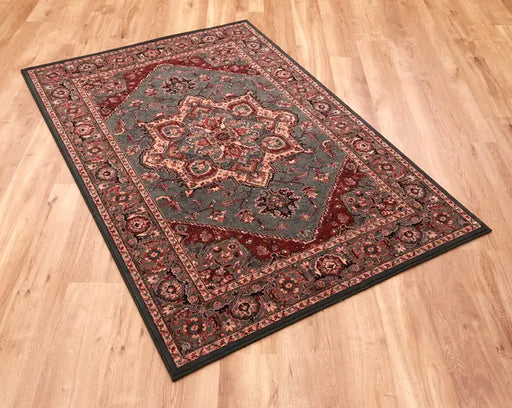 Mastercraft kashqai 4354 401 green Green Living Room Wool Rug.