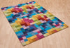 Asiatic funk multi Multicoloured Living Room Wool Rug.