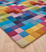 Asiatic funk multi Multicoloured Living Room Wool Rug.
