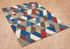 Asiatic funk funk chevron multi Multicoloured Living Room Wool Rug.