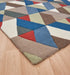 Asiatic funk funk chevron multi Multicoloured Living Room Wool Rug.