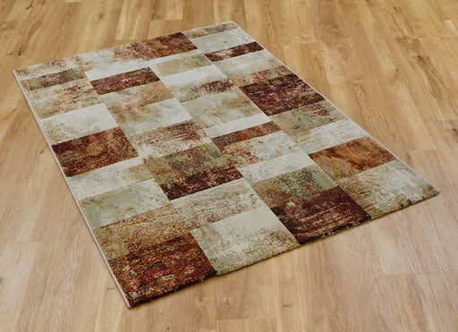 Mastercraft galleria 63440 6474 Brown, Multicoloured, Orange Living Room Moroccan Rug.