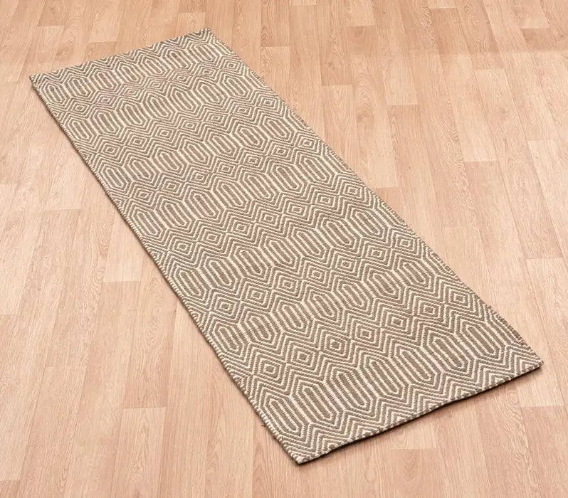 Asiatic sloan taupe Brown Living Room Striped Rug.