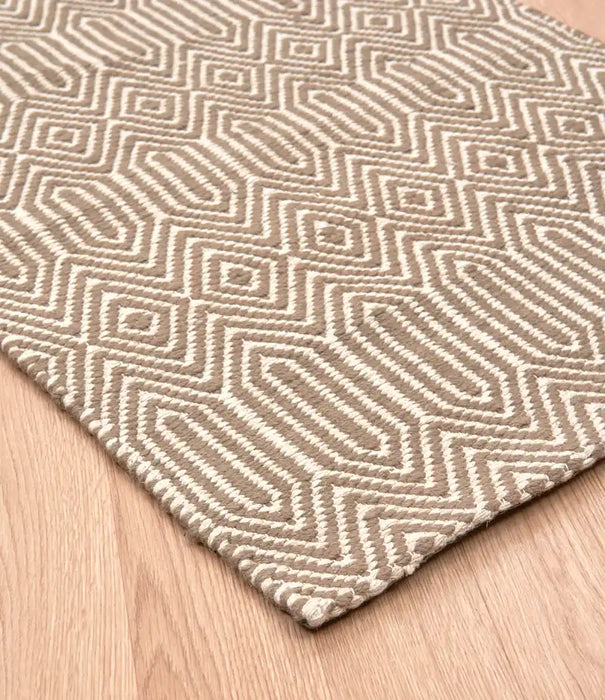 Asiatic sloan taupe Brown Living Room Striped Rug.