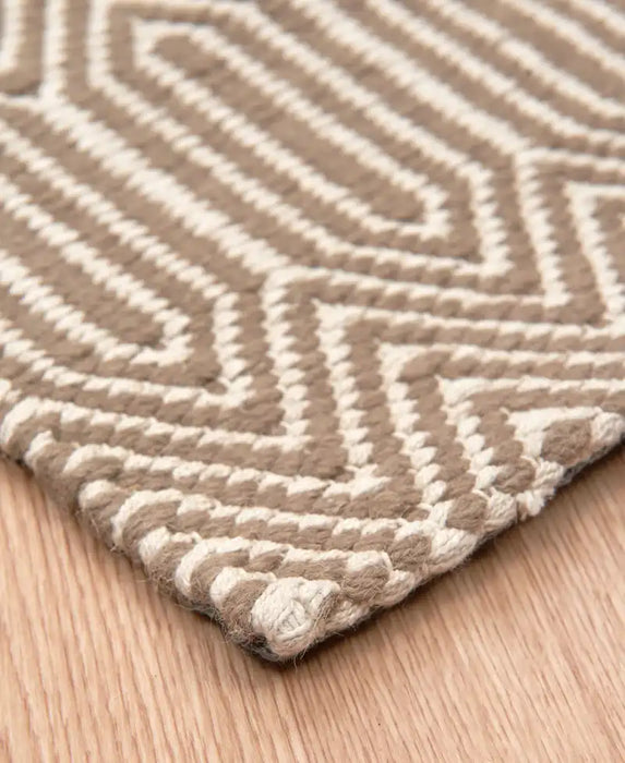 Asiatic sloan taupe Brown Living Room Striped Rug.