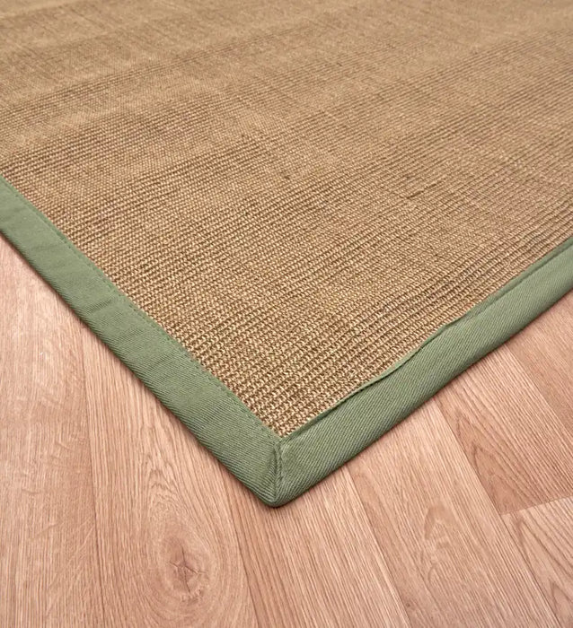 Asiatic sisal linen sage Green Living Room Natural Fibre Rug.