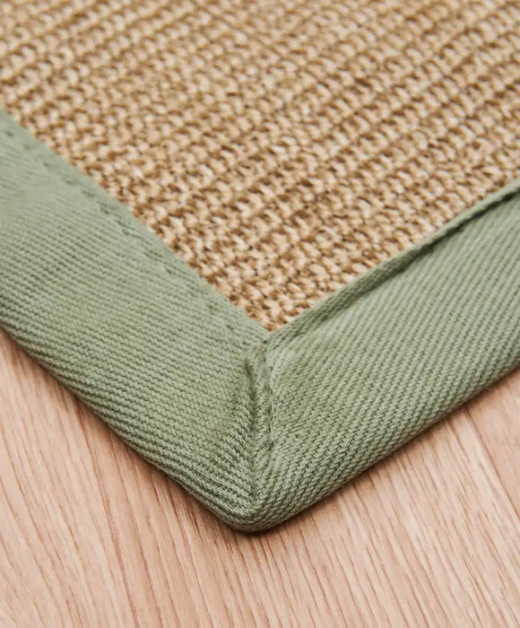 Asiatic sisal linen sage Green Living Room Natural Fibre Rug.