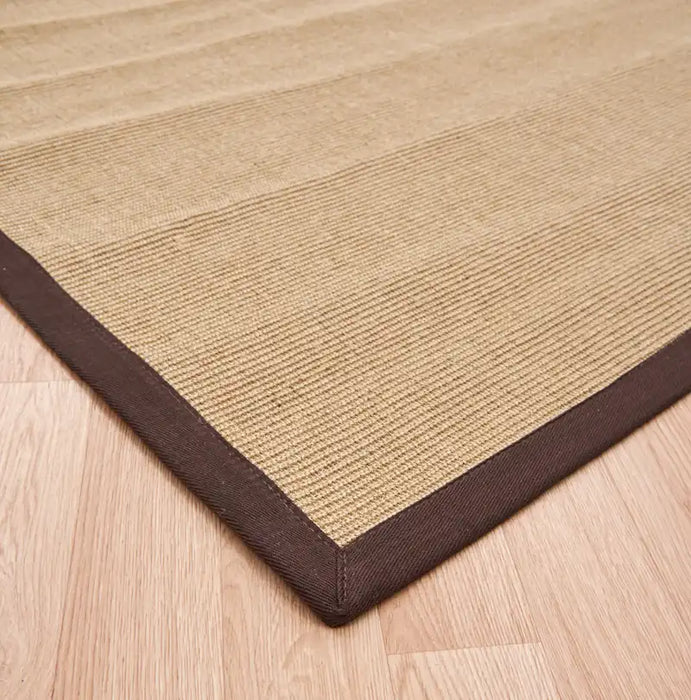 Asiatic sisal linen chocolate Brown Living Room Natural Fibre Rug.