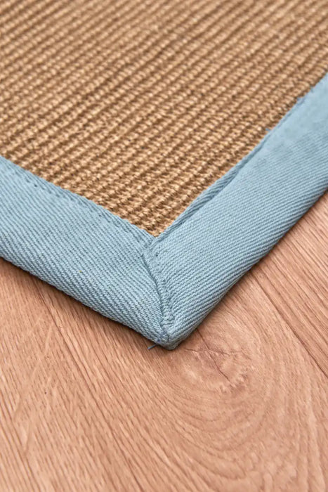 Asiatic sisal linen aqua Beige Living Room Natural Fibre Rug.