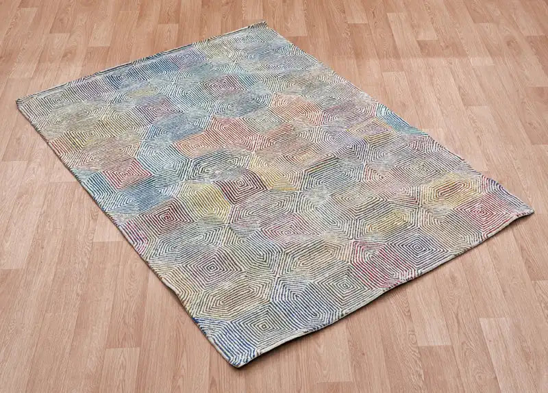 Asiatic camden cream multi Multicoloured Living Room Geometric Rug.