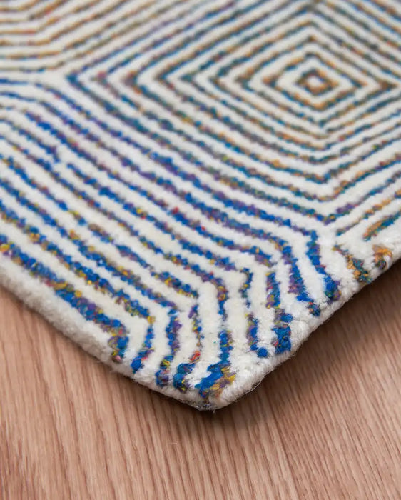Asiatic camden cream multi Multicoloured Living Room Geometric Rug.