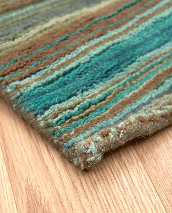 Asiatic pimlico green Green, Multicoloured Living Room Wool Rug.