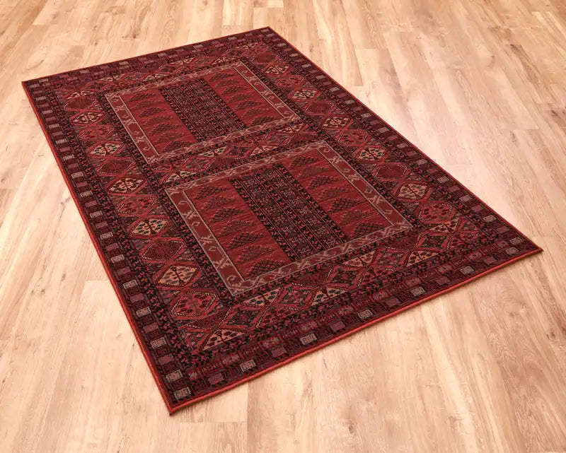 Mastercraft kashqai 4346 300 red Red Living Room Wool Rug.