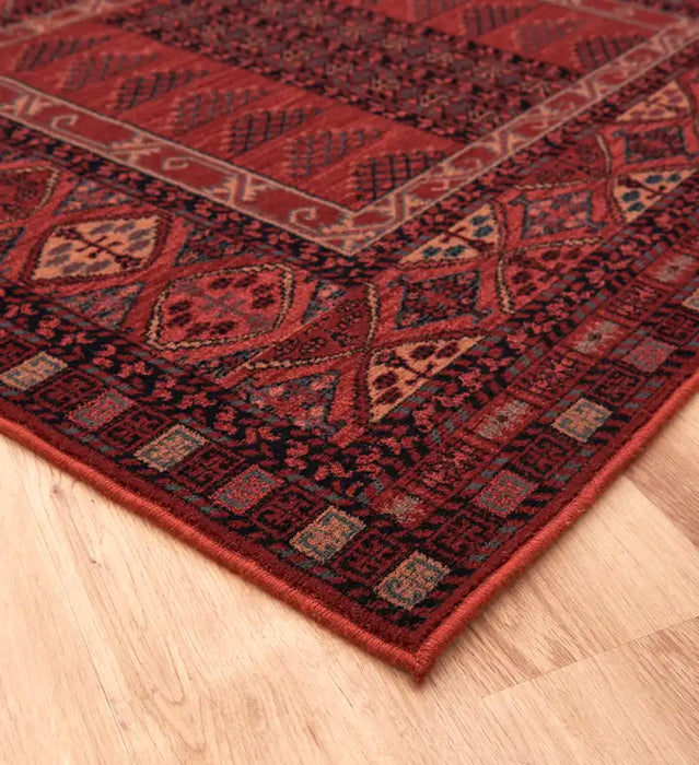 Mastercraft kashqai 4346 300 red Red Living Room Wool Rug.