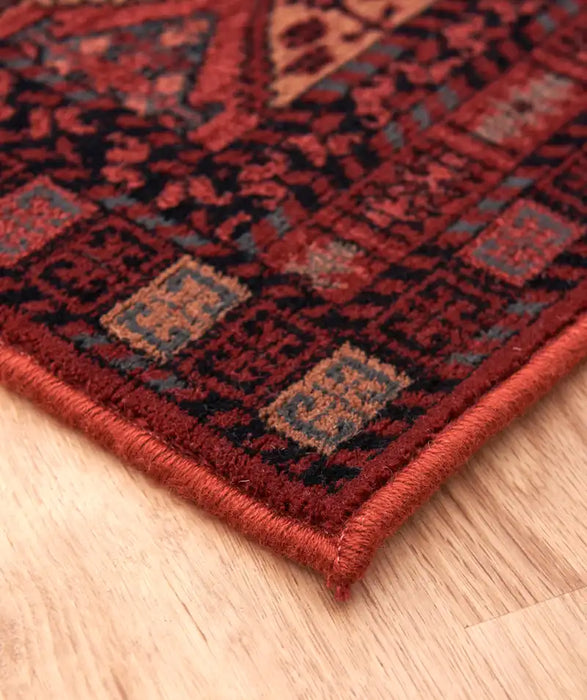 Mastercraft kashqai 4346 300 red Red Living Room Wool Rug.