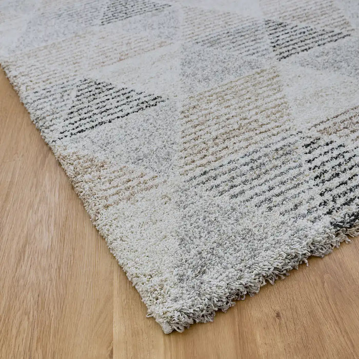 Mastercraft mehari 23235 6268 Beige, Multicoloured Living Room Shaggy Rug.