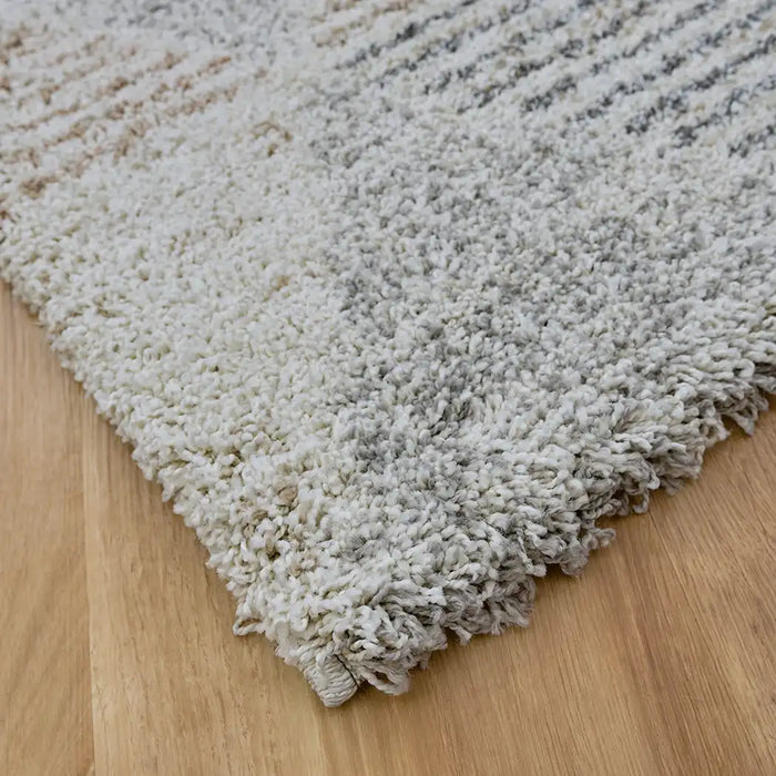 Mastercraft mehari 23235 6268 Beige, Multicoloured Living Room Shaggy Rug.