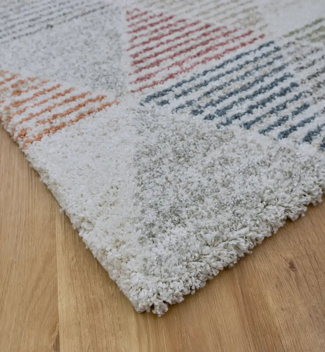 Mastercraft mehari 23235 6464 Multicoloured Living Room Shaggy Rug.
