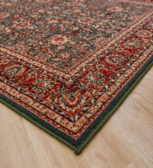Mastercraft kashqai 4362 400 green Green, Multicoloured, Red Living Room Wool Rug.