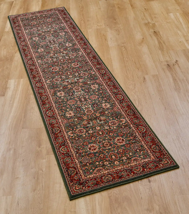 Mastercraft kashqai 4362 400 green Green, Multicoloured, Red Living Room Wool Rug.