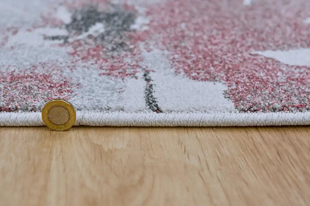 Mastercraft liberty 34006 6111 Ivory, Multicoloured, Pink Living Room Floral Rug.